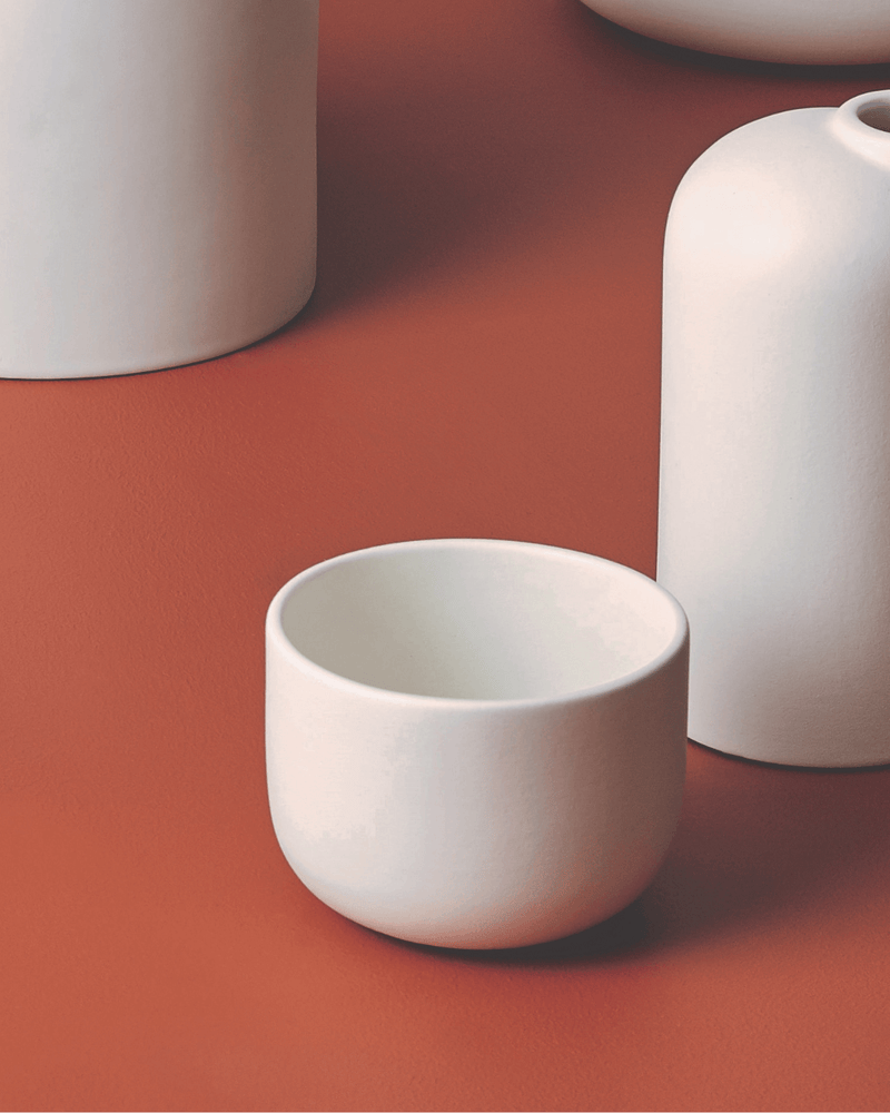 Lille skål, krukke, hvid, keramik, mat, oohh, minimalistisk opsætning