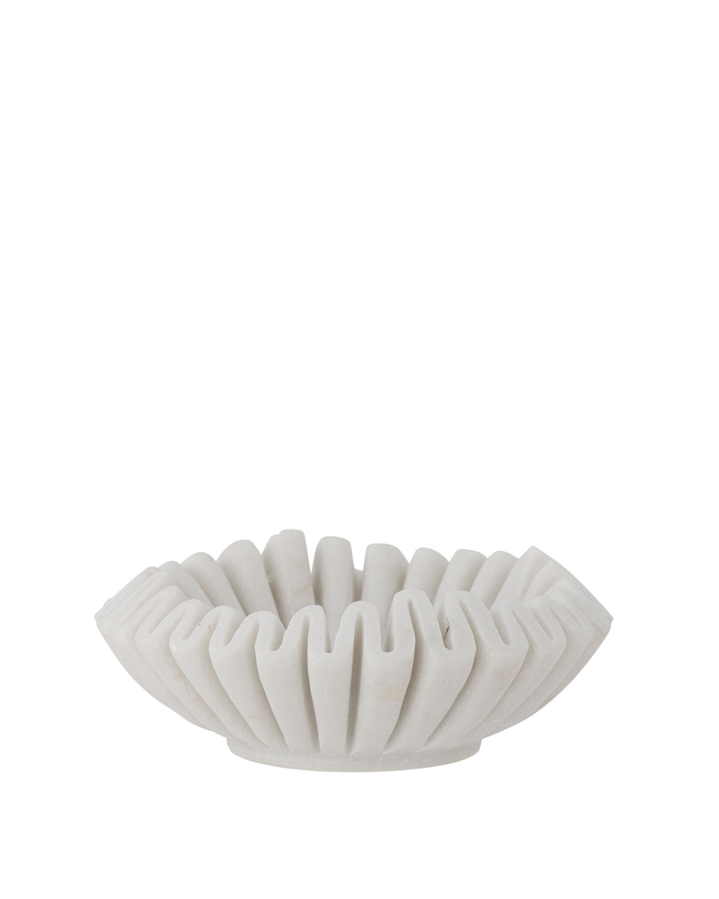 Bloomingville Harmonia marmorskål Ø17,5 cm hvid naturmateriale