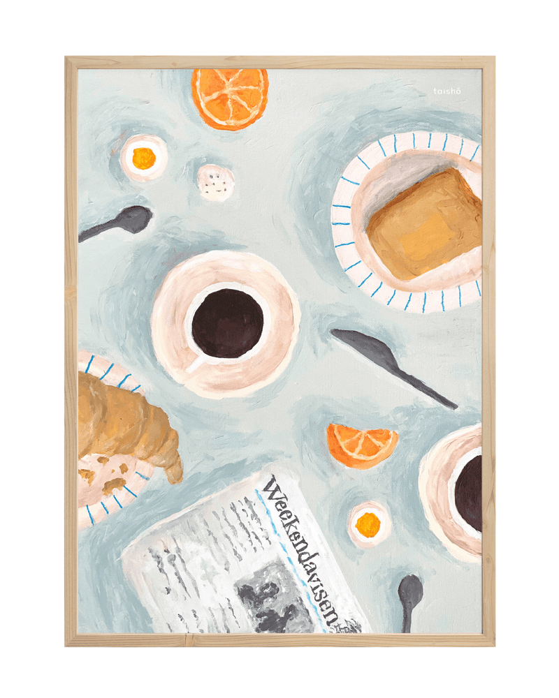 Soendagsmorgenbord, Dansk, taisho, plakat, tilkant,