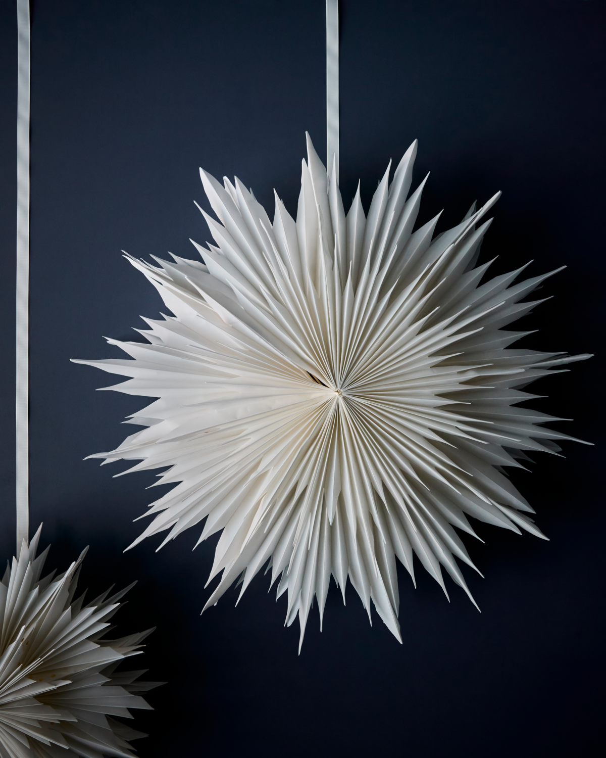 Papirstjerne, 60 cm, råhvid