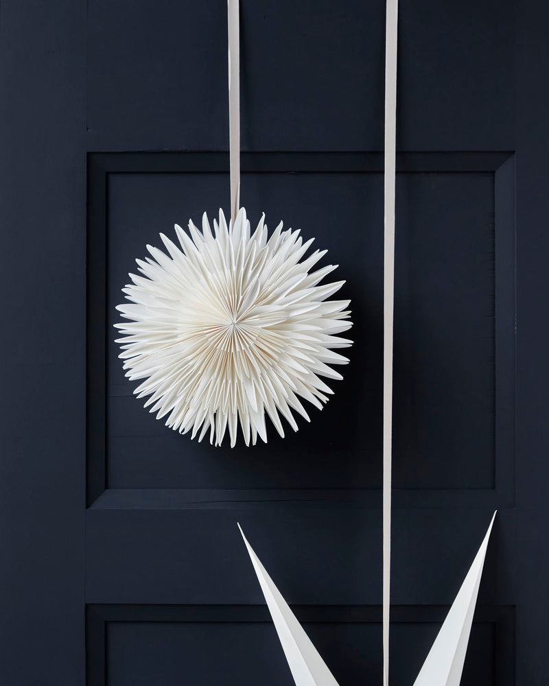 Julestjerne, klassisk julepynt, papir, hvid, Layer, House Doctor