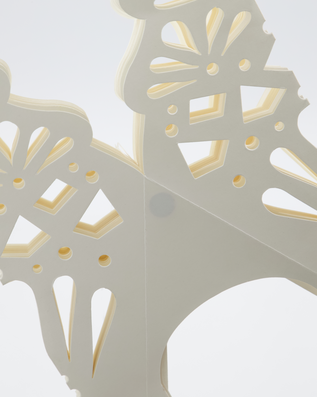 Papirstjerne, magnetlukning, Hvid, Lehlo