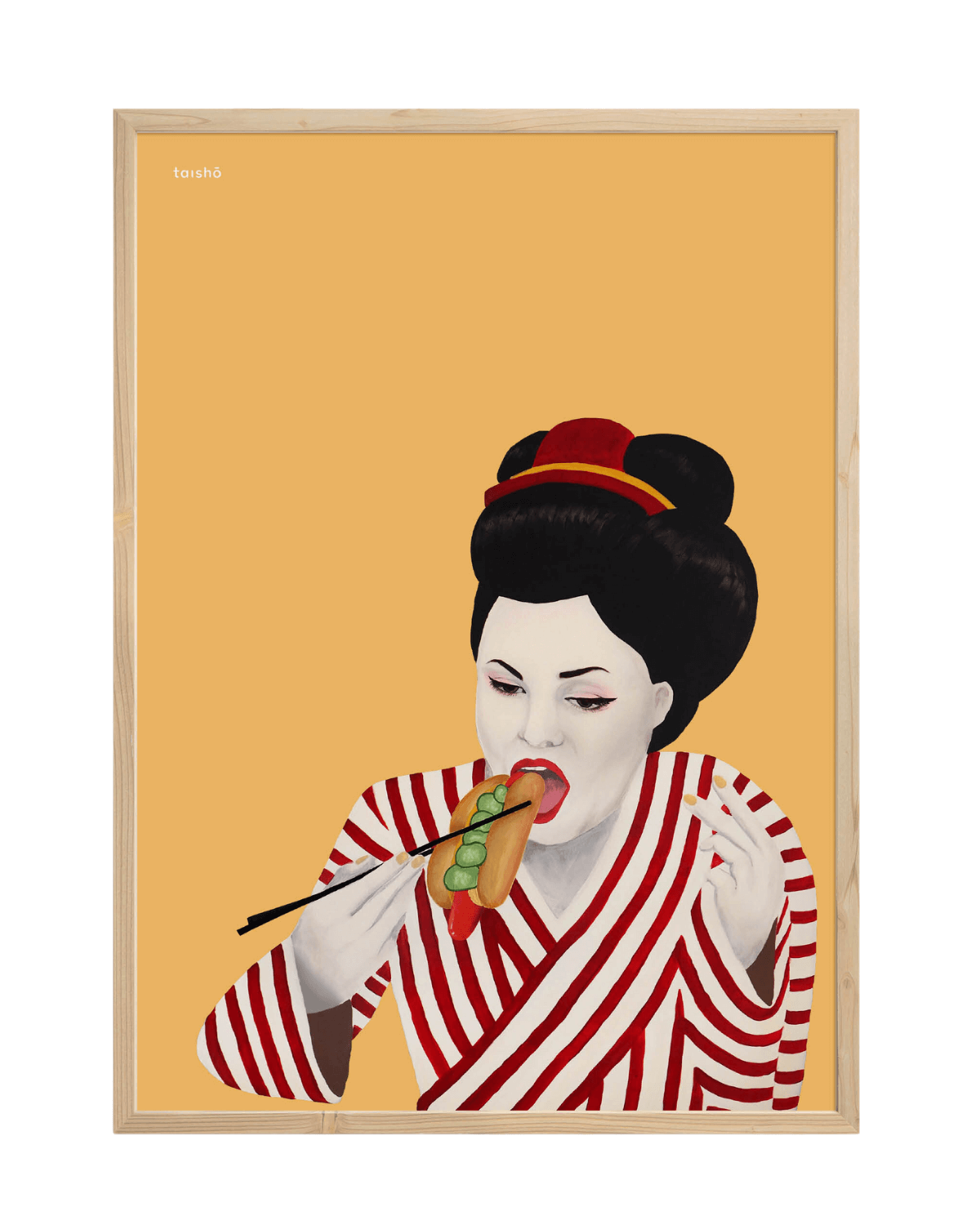 Sulten Geisha, Taisho, plakat, orange gul