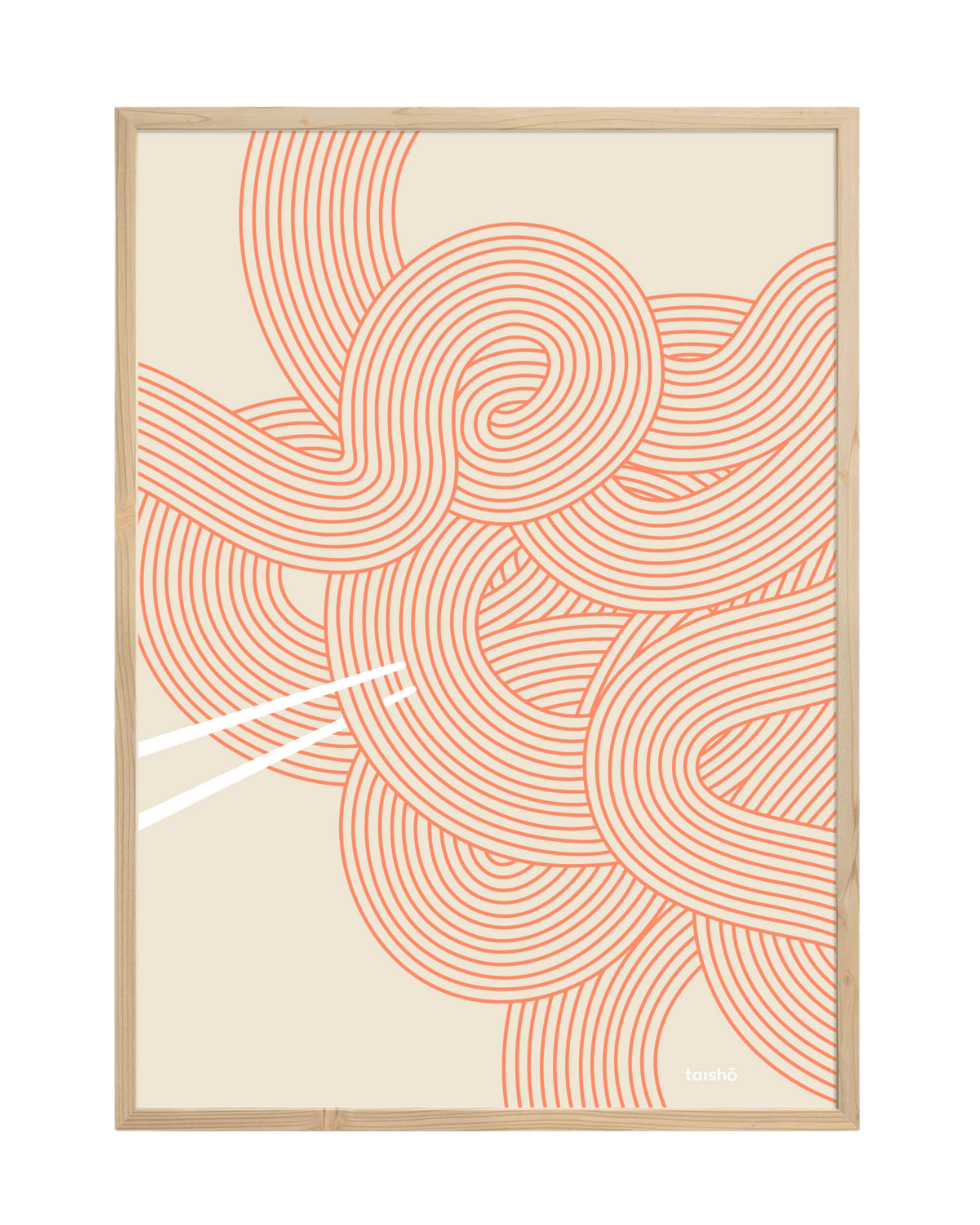 UDON1, plakat, taisho, beige