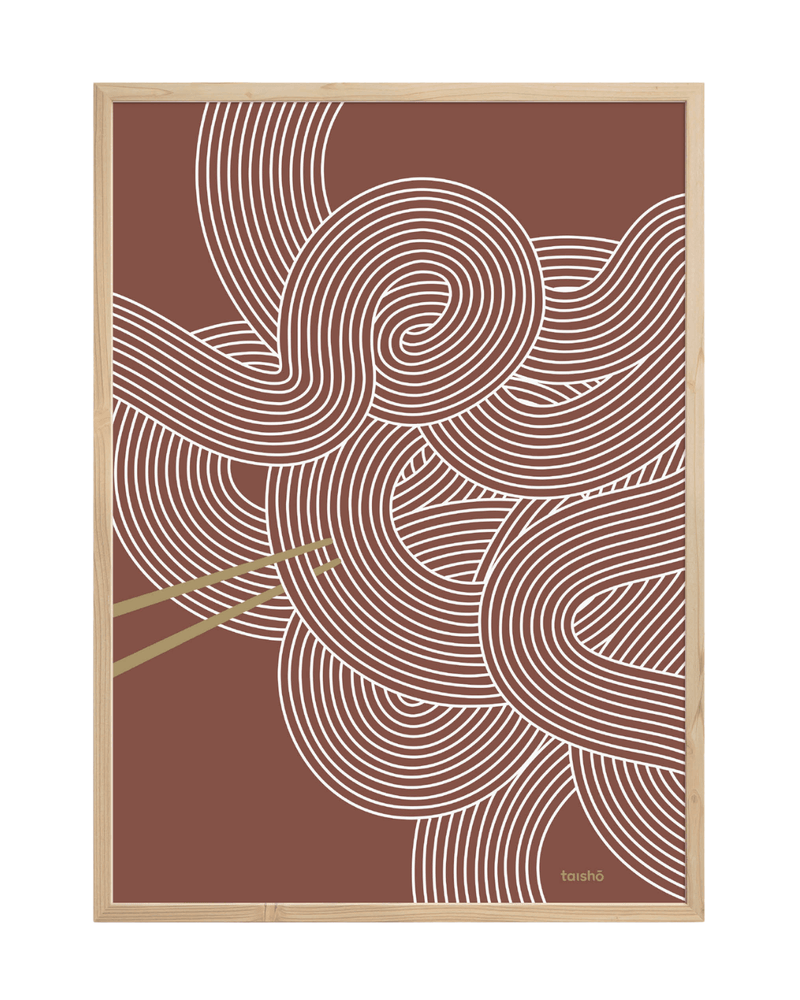 UDON1, plakat, taisho, bordeaux