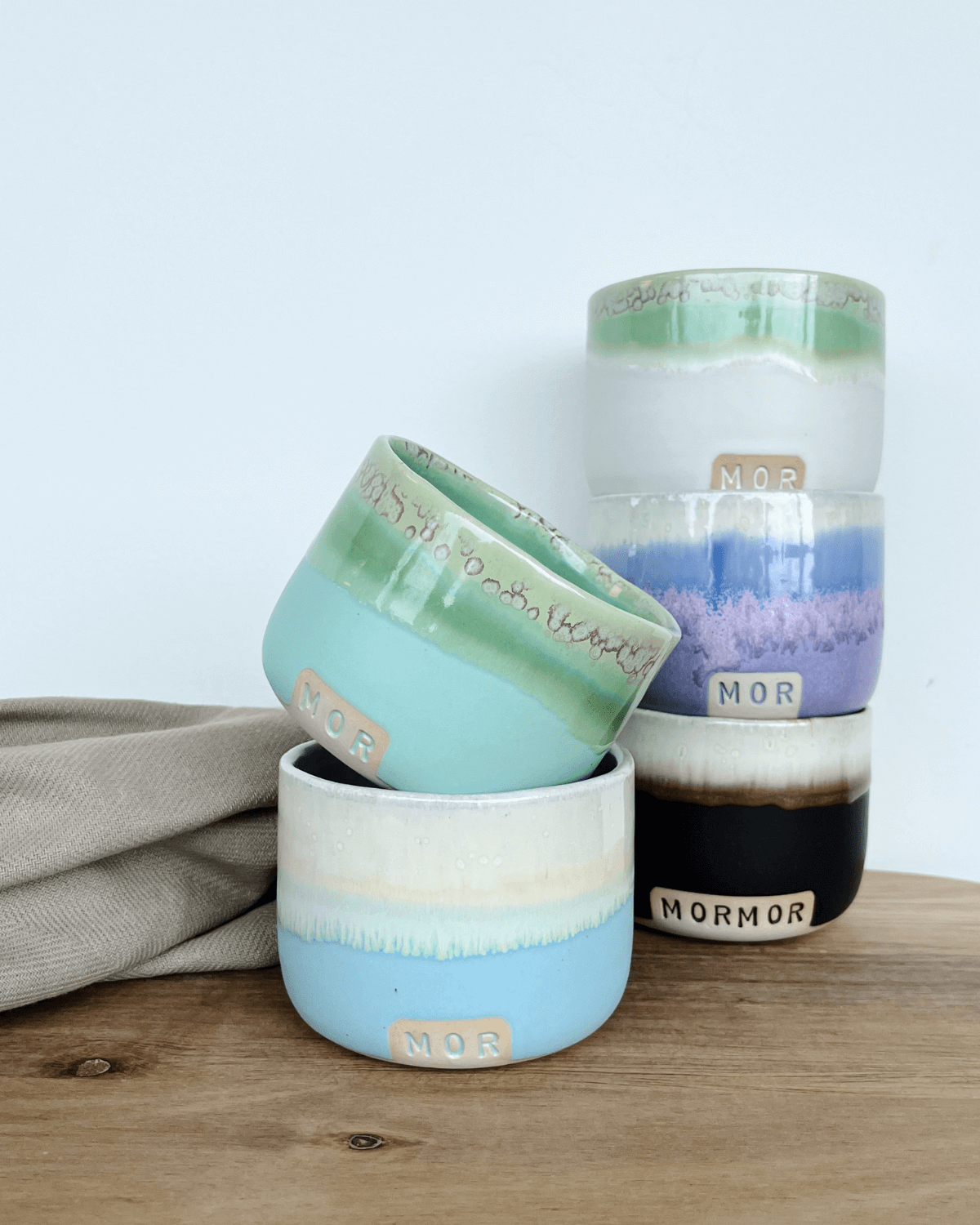 Keramik kop med tekst, flere farver, Vårhus