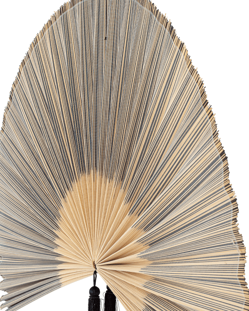 Vifte, detaljer, håndlavet, jaime, sort, natur, bambus