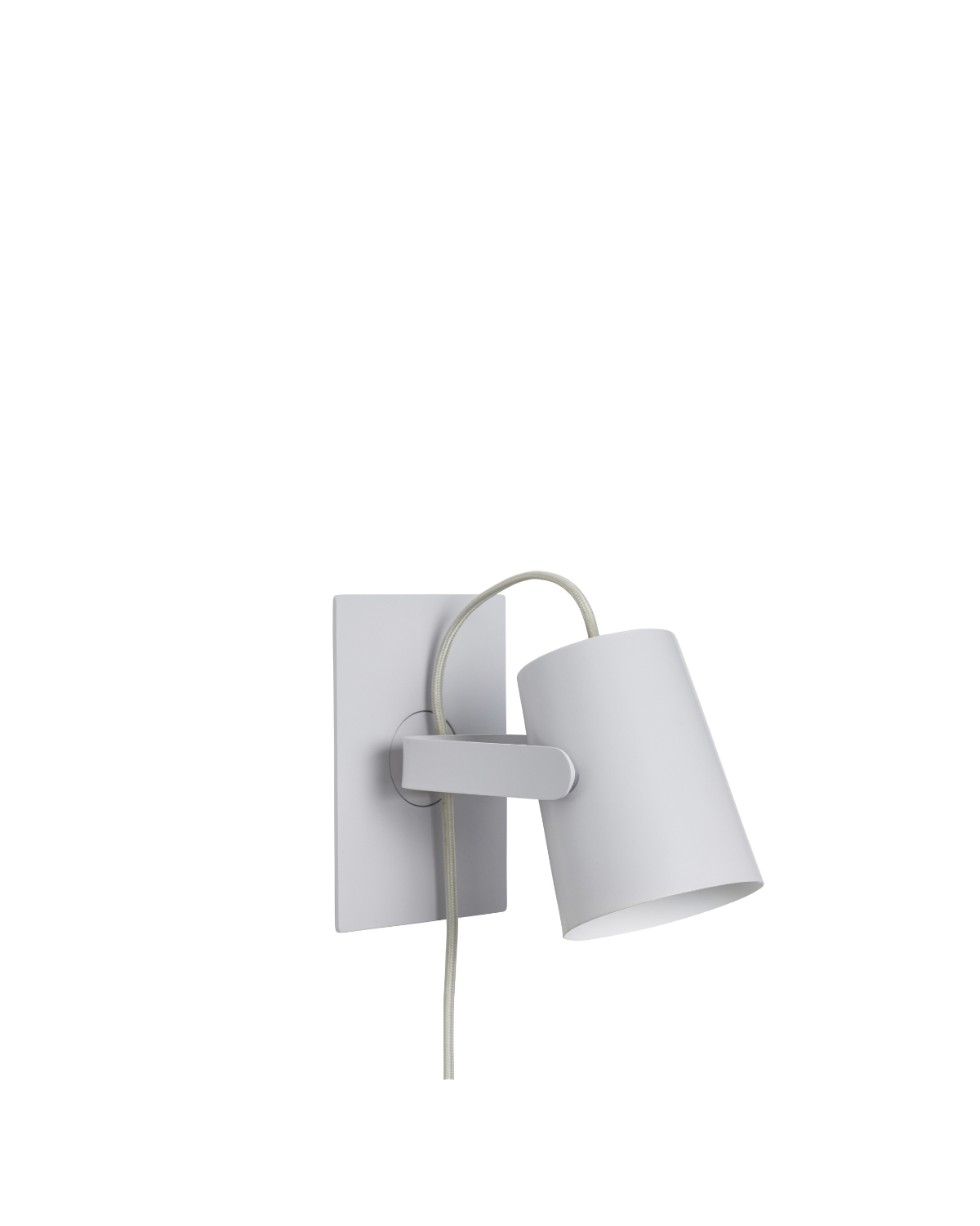 Smuk stilren lysegrå Ardent lampe til væggen fra Hubsch 