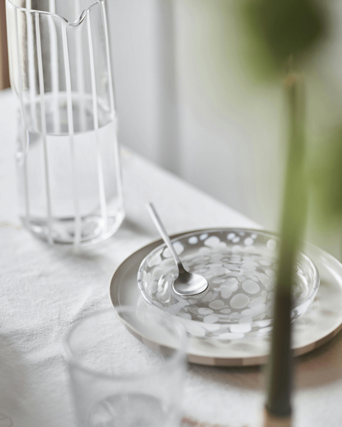 Mizu glaskande, mundblæst oyoy living, borddækning