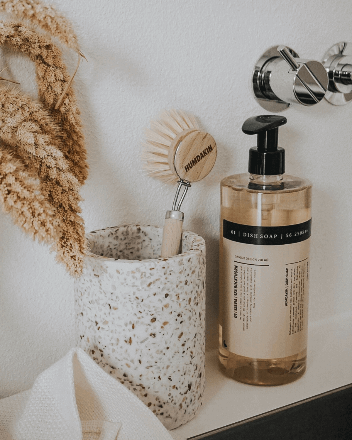 Vase, terrazzo, opvaskebørsteholder, Humdakin, badeværelse