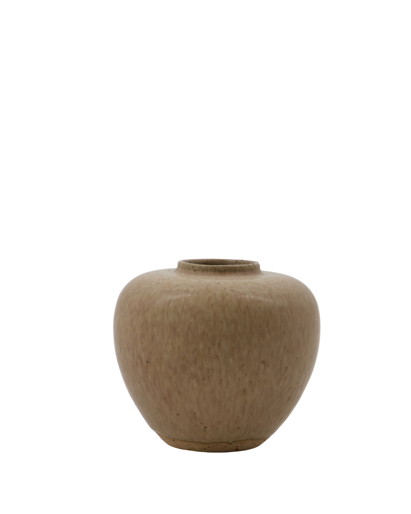 Vase Tino Beige fra House Doctor med mat spættet glasur