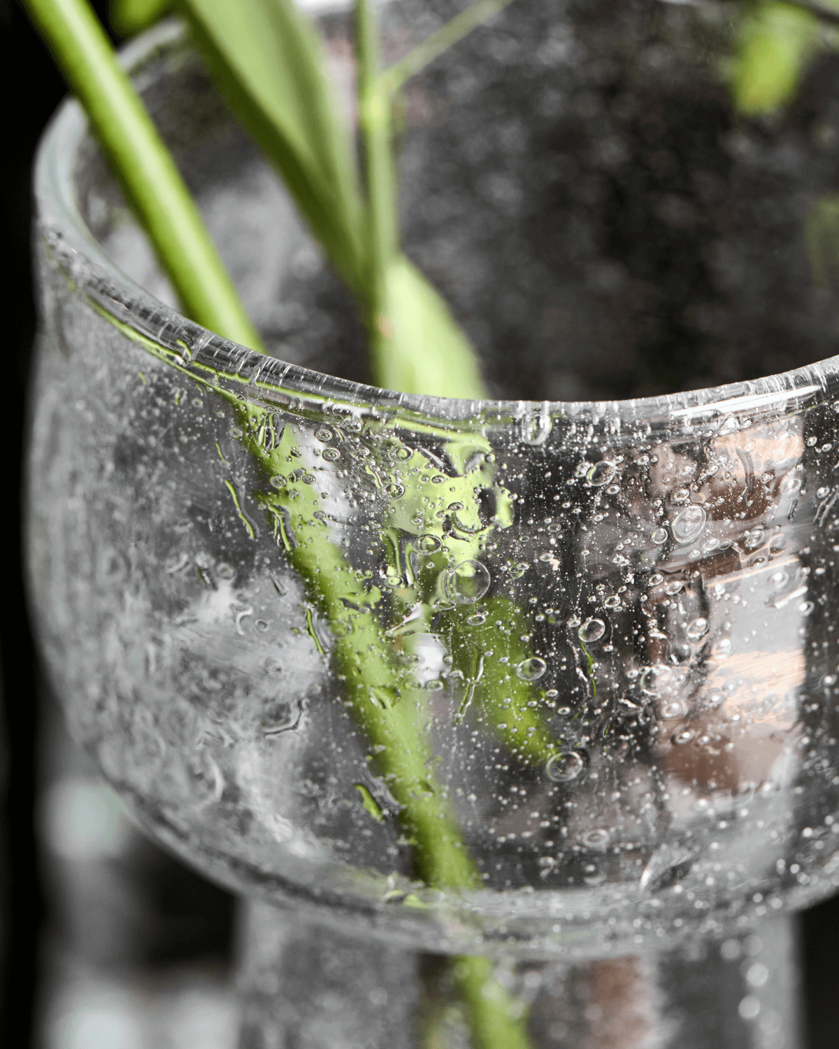 Lille dekorativ vase i glas fra House Doctor til blomster og hyacinter