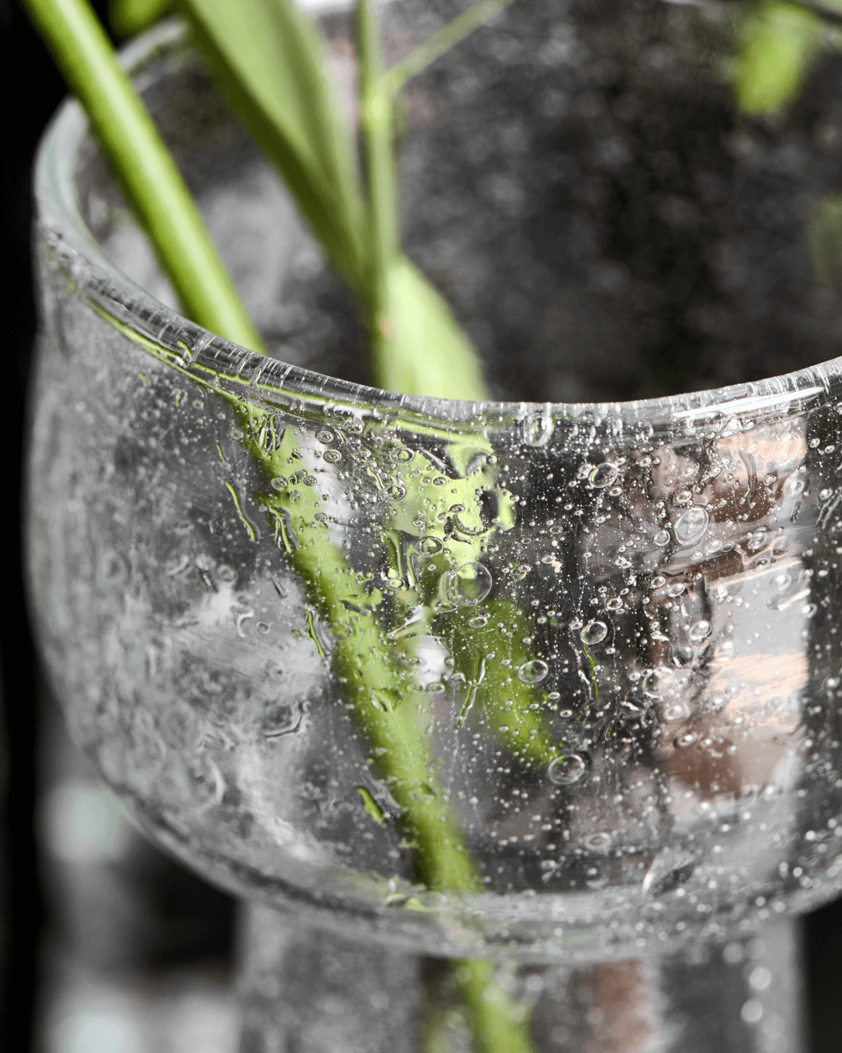 Nordisk vase til hyacinter i klart tekstureret glas fra House Doctor