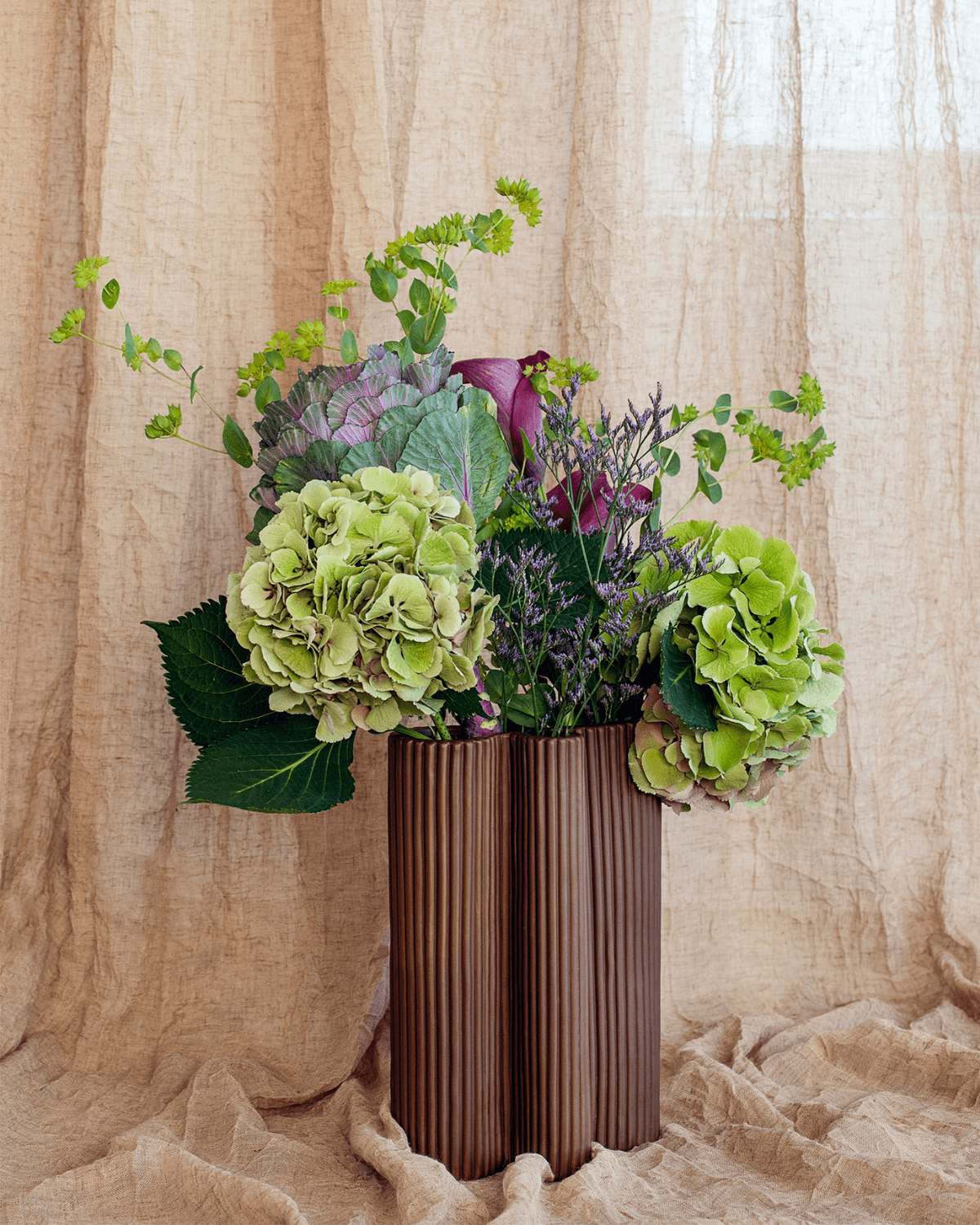 Keramik vase, brun vase, wrap, Stences