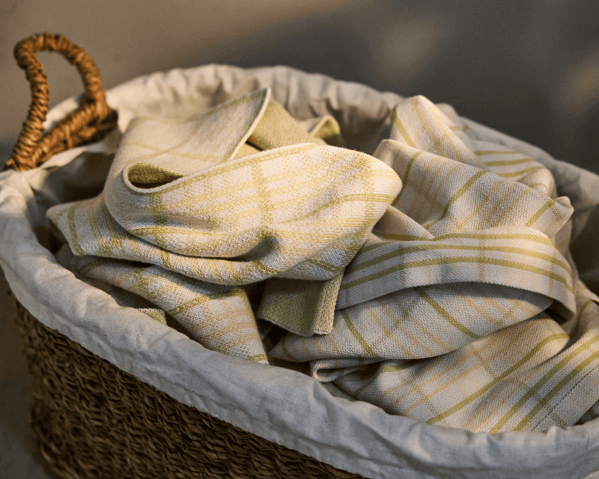 Viskestykke, Frosty Mist, økologisk bomuld, kurv, stemning, humdakin