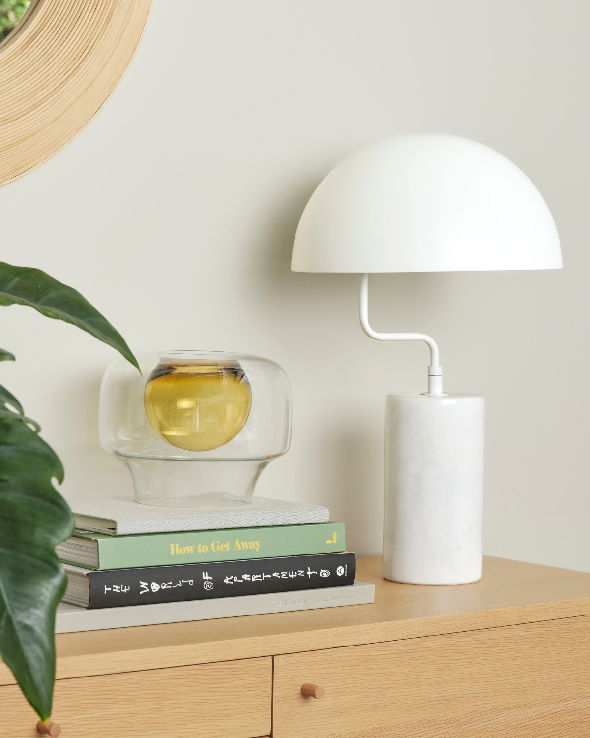 Bordlampe, Poise, Hvid