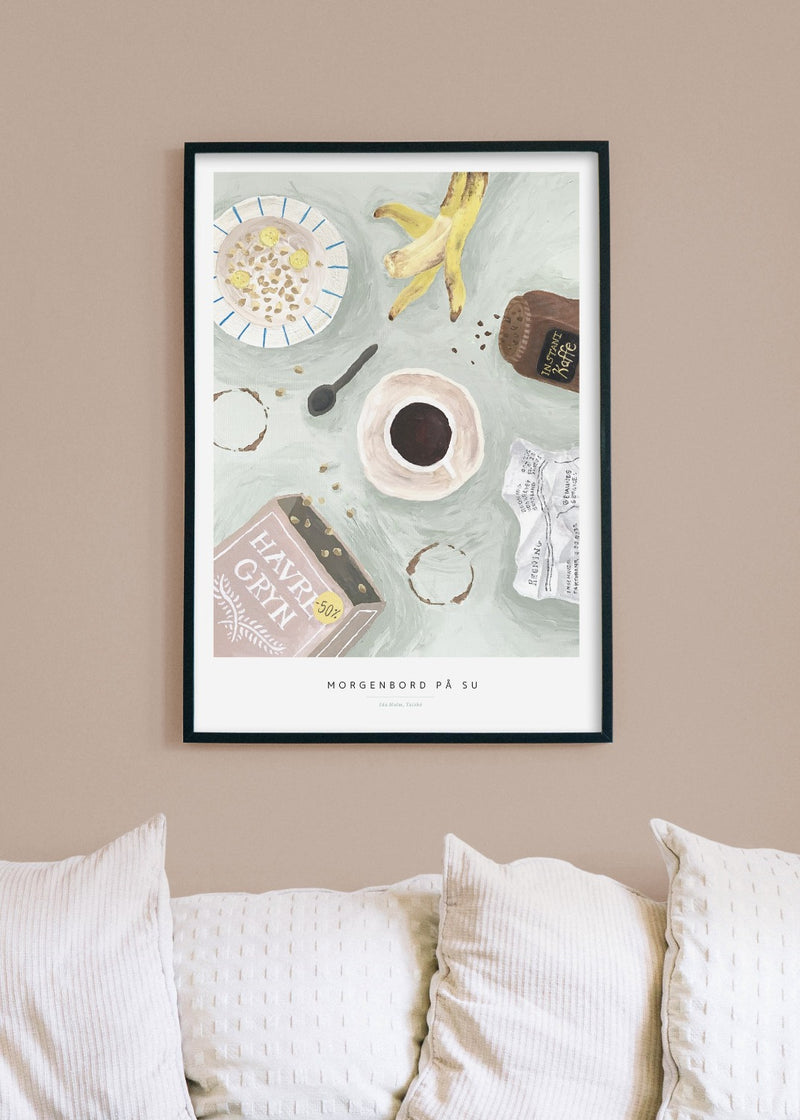 MorgenbordpaaSU, Dansk, plakat, taisho, sort ramme,