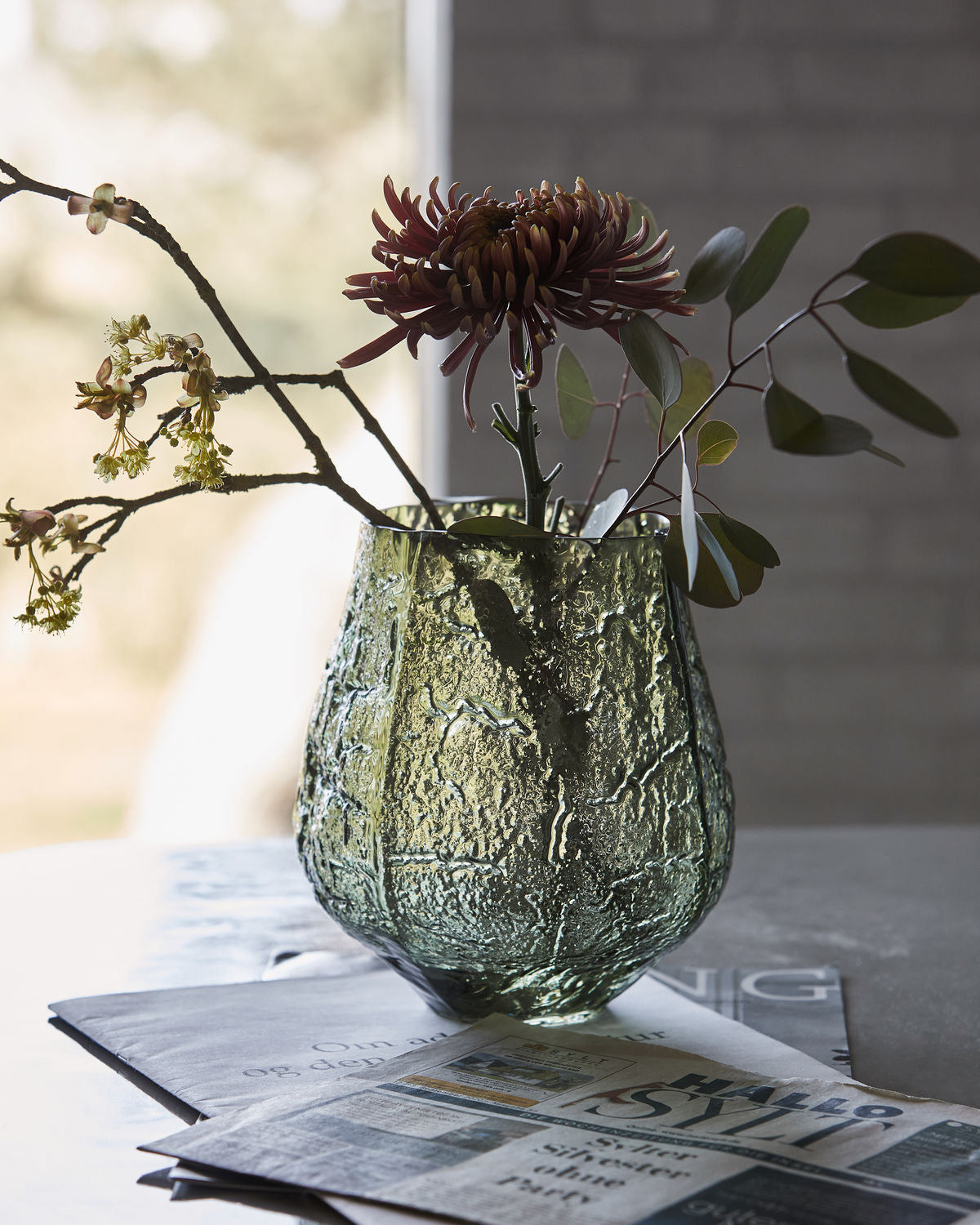 Vase, grøn vase, Glas vase, House Doctor, Moun